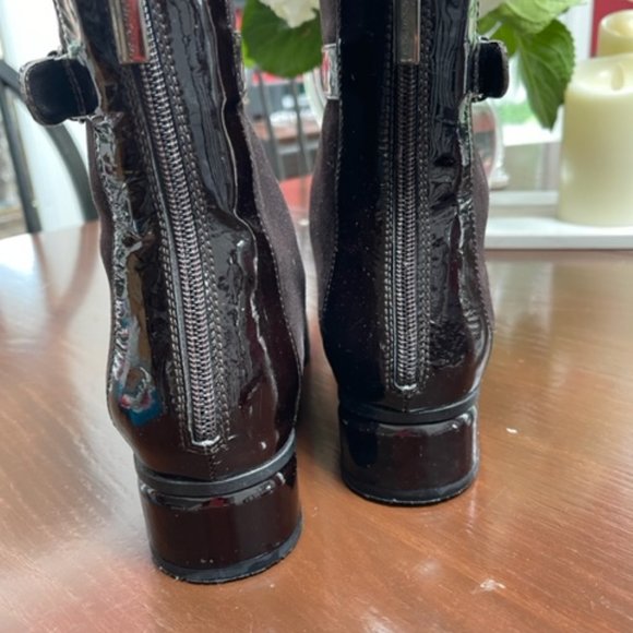 Gorgeous Aquatalia fashion boots-suede and patent leather- size 10 - Picture 9 of 11